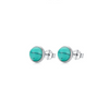 Wholesale S925 Sterling Silver Turquoise Earrings With Niche Design And Geometric Pattern Set With Precious Stones