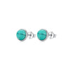 Wholesale S925 Sterling Silver Turquoise Earrings With Niche Design And Geometric Pattern Set With Precious Stones