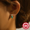 Wholesale S925 Sterling Silver Turquoise Horse Eye Stud Earrings Necklace Ring Suit With Electroplating For Women And Unisex As Wear Accessories