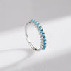 Wholesale S925 Sterling Silver Turquoise Ring With Geometric Design For Women