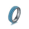 Wholesale S925 Sterling Silver Turquoise Ring With Retro Style And Thai Silver Treatment For Women