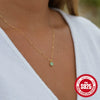 Wholesale S925 Sterling Silver Turquoise Sunflower Geometric Women's Necklace With Electroplating