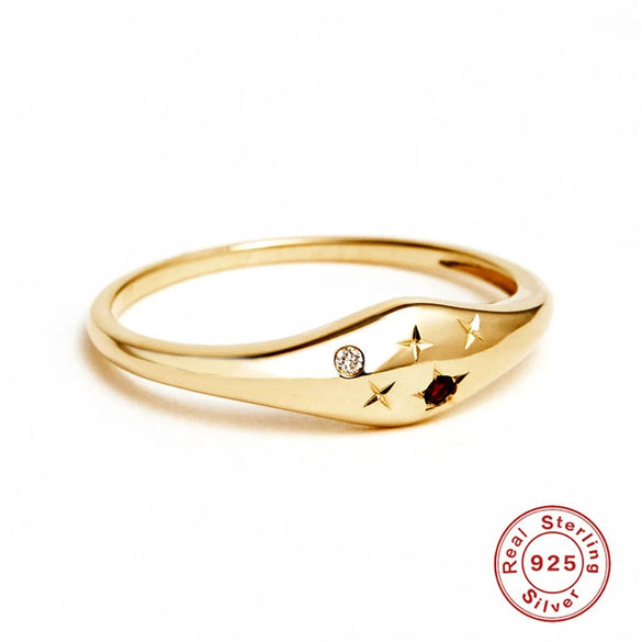 Wholesale S925 Sterling Silver Twelve Constellation Stars Diamondencrusted Women's Ring With Electroplating
