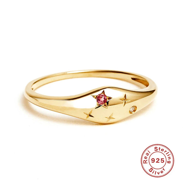 Wholesale S925 Sterling Silver Twelve Constellation Stars Diamondencrusted Women's Ring With Electroplating