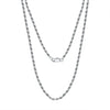 Wholesale S925 Sterling Silver Twist Chain Geometric Style Unisex Hiphop Necklace With Electroplating