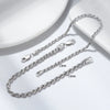 Wholesale S925 Sterling Silver Twist Chain Geometric Style Unisex Hiphop Necklace With Electroplating