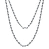 Wholesale S925 Sterling Silver Twist Chain Geometric Style Unisex Hiphop Necklace With Electroplating