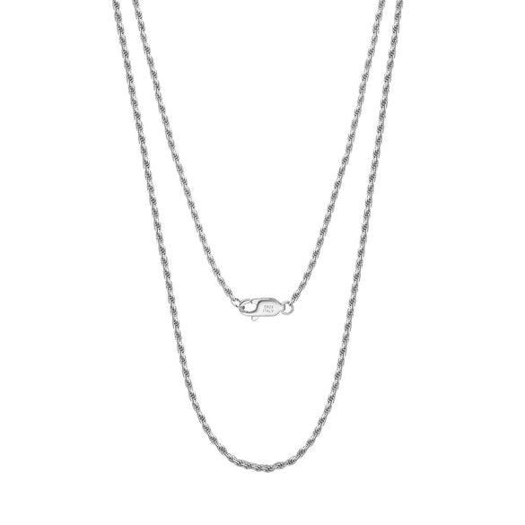 Wholesale S925 Sterling Silver Twist Chain Geometric Style Unisex Hiphop Necklace With Electroplating