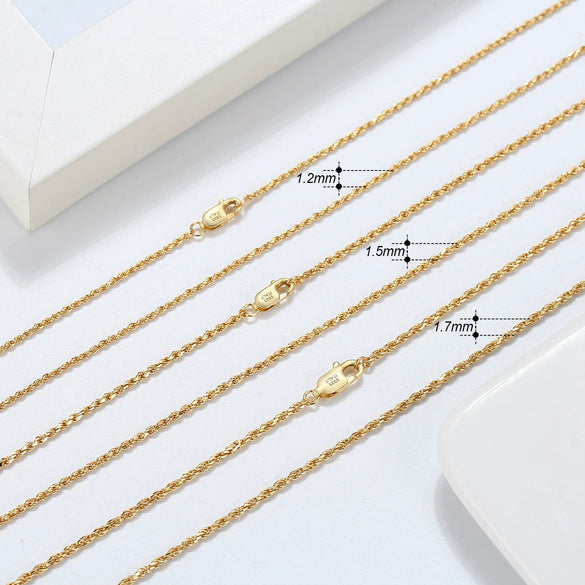 Wholesale S925 Sterling Silver Twist Chain Geometric Style Unisex Hiphop Necklace With Electroplating