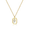 Wholesale S925 Sterling Silver Uppercase English Letter Pendant Necklace With 18K Gold Electroplating And Diamond Treatment