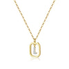 Wholesale S925 Sterling Silver Uppercase English Letter Pendant Necklace With 18K Gold Electroplating And Diamond Treatment