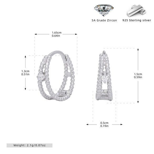 Wholesale S925 Sterling Silver Ushape Light Luxury Hollow Women's Earrings Jewelry With Electroplating