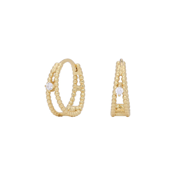 Wholesale S925 Sterling Silver Ushape Light Luxury Hollow Women's Earrings Jewelry With Electroplating
