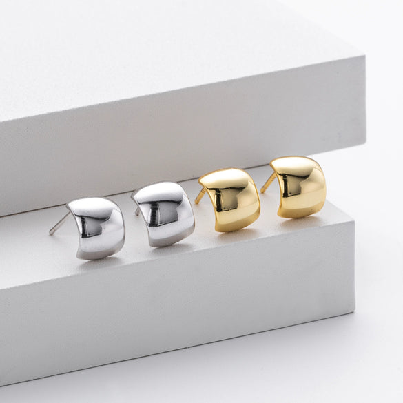 Wholesale S925 Sterling Silver Ushape Simple Electroplated Women's Earrings