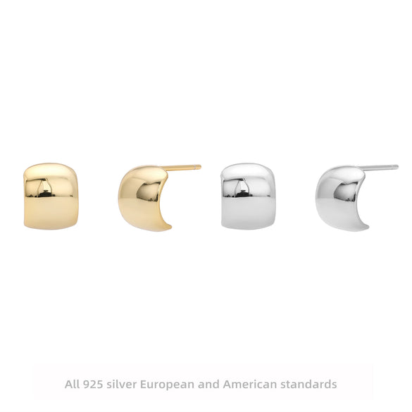 Wholesale S925 Sterling Silver Ushape Simple Electroplated Women's Earrings