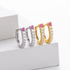Wholesale S925 Sterling Silver Ushaped Electroplated Zirconium Inlaid Women's Light Luxury Style Earrings