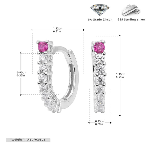 Wholesale S925 Sterling Silver Ushaped Electroplated Zirconium Inlaid Women's Light Luxury Style Earrings
