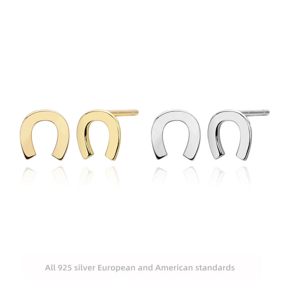 Wholesale S925 Sterling Silver Ushaped Fashion Simple Allmatch Women's Ear Jewelry With Electroplating Design