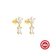 Wholesale S925 Sterling Silver Vintage Pearl Tassel Earrings For Women With Geometric Design And Electroplating