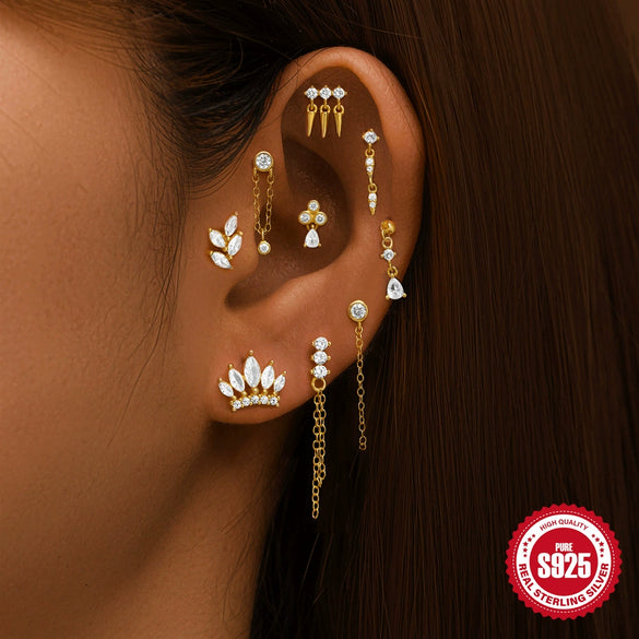 Wholesale S925 Sterling Silver Water Drop Cone Pendant Earrings With Zircon And Geometric Design For Women