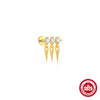 Wholesale S925 Sterling Silver Water Drop Cone Pendant Earrings With Zircon And Geometric Design For Women