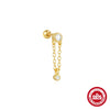 Wholesale S925 Sterling Silver Water Drop Cone Pendant Earrings With Zircon And Geometric Design For Women