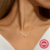 Wholesale S925 Sterling Silver Water Drop Shaped Zircon Necklace With Geometric Pattern And Electroplating For Women