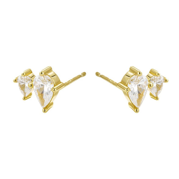 Wholesale S925 Sterling Silver Water Drop Zircon Diamond Inlaid Earrings For Women