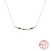 Wholesale S925 Sterling Silver Water Drops Dopamine Clavicle Necklace With Geometric Styling And Electroplating For Women