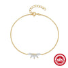 Wholesale S925 Sterling Silver Women's Bracelet With Horse Eye Crown Zircon Inlaid In Geometric Pattern