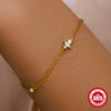 Wholesale S925 Sterling Silver Women's Bracelet With Horse Eye Zircon Inlaid Geometric Design Electroplated And Real Gold Plated