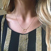 Wholesale S925 Sterling Silver Women's Clavicle Chain Necklace With 18K Rose Gold Plated Minimalist Pendant And Ball Chain