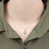 Wholesale S925 Sterling Silver Women's Clavicle Chain Pendant Necklace With Electroplating Treatment