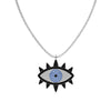 Wholesale S925 Sterling Silver Women's Clavicle Chain With Blue Eyes And Devil's Eye Design Electroplated
