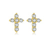 Wholesale S925 Sterling Silver Women's Earrings With Irregular Geometric Design And Diamond Treatment Platinum Or 18K Gold Electroplating