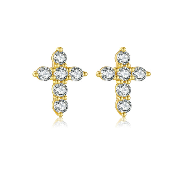 Wholesale S925 Sterling Silver Women's Earrings With Irregular Geometric Design And Diamond Treatment Platinum Or 18K Gold Electroplating