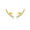 Wholesale S925 Sterling Silver Women's Earrings With Irregular Geometric Design And Diamond Treatment Platinum Or 18K Gold Electroplating