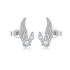 Wholesale S925 Sterling Silver Women's Earrings With Irregular Geometric Design And Diamond Treatment Platinum Or 18K Gold Electroplating