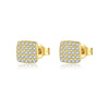 Wholesale S925 Sterling Silver Women's Earrings With Simple High End Sense And Leaf Pattern Electroplated