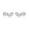 Wholesale S925 Sterling Silver Women's Earrings With Small Five Pointed Star And Flower Patterns Electroplated Simple And Fresh Style For Students