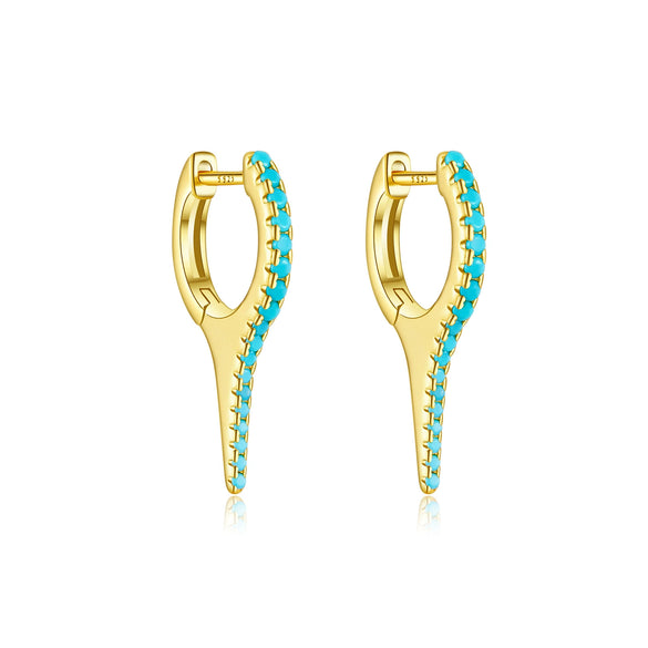 Wholesale S925 Sterling Silver Women's Fashion Personality Ear Buckle Earrings With Geometric Styling And Platinum Or 18K Gold Electroplating