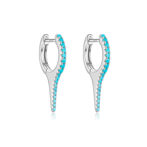 Wholesale S925 Sterling Silver Women's Fashion Personality Ear Buckle Earrings With Geometric Styling And Platinum Or 18K Gold Electroplating