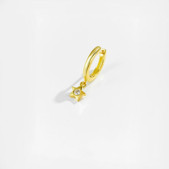Wholesale S925 Sterling Silver Women's Irregular Design Earring With Platinum And 18K Gold Electroplating