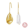 Wholesale S925 Sterling Silver Women's Irregular Geometric Pendant Earrings Simple Style