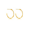 Wholesale S925 Sterling Silver Women's Light Luxury Niche High End Sense C Ring Earrings With Geometric Design And Electroplating Treatment