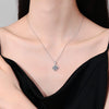 Wholesale S925 Sterling Silver Women's Necklace With Classic Clover Diamond Pendant And Cross Clavicle Chain Electroplated Flower Pattern