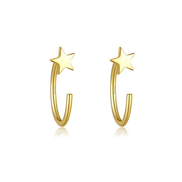 Wholesale S925 Sterling Silver Women's Simple High End Ear Studs With U Shape Design And Diamond Treatment Process