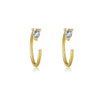 Wholesale S925 Sterling Silver Women's Simple High End Ear Studs With U Shape Design And Diamond Treatment Process