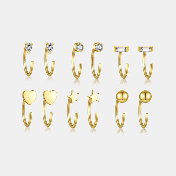 Wholesale S925 Sterling Silver Women's Simple High End Ear Studs With U Shape Design And Diamond Treatment Process