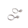 Wholesale S925 Sterling Silver Women's Small Ball Zircon Earrings Geometric Design Light Luxury Elegant Niche Style